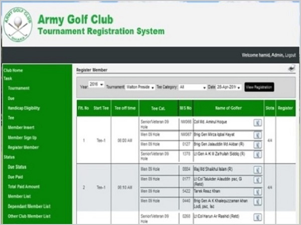 Tournament Registration